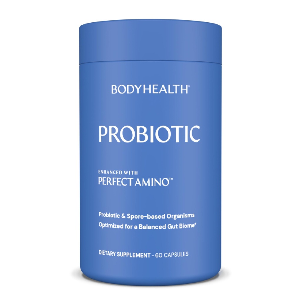 BodyHealth Probiotic Enhanced with PerfectAmino for Women and Men, Spore Με βάση το Bifidobacterium, Lactobacillus Salivarius, Lactobacillus Acidophilus - 60 Κάψουλες