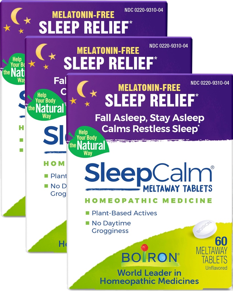 Boiron SleepCalm Sleep Aid for Deep, Relaxing, Restful Nighttime Sleep - Melatonin-Free and Non Habit-Forming - Dissolvable Tabletler - 180 Count Count