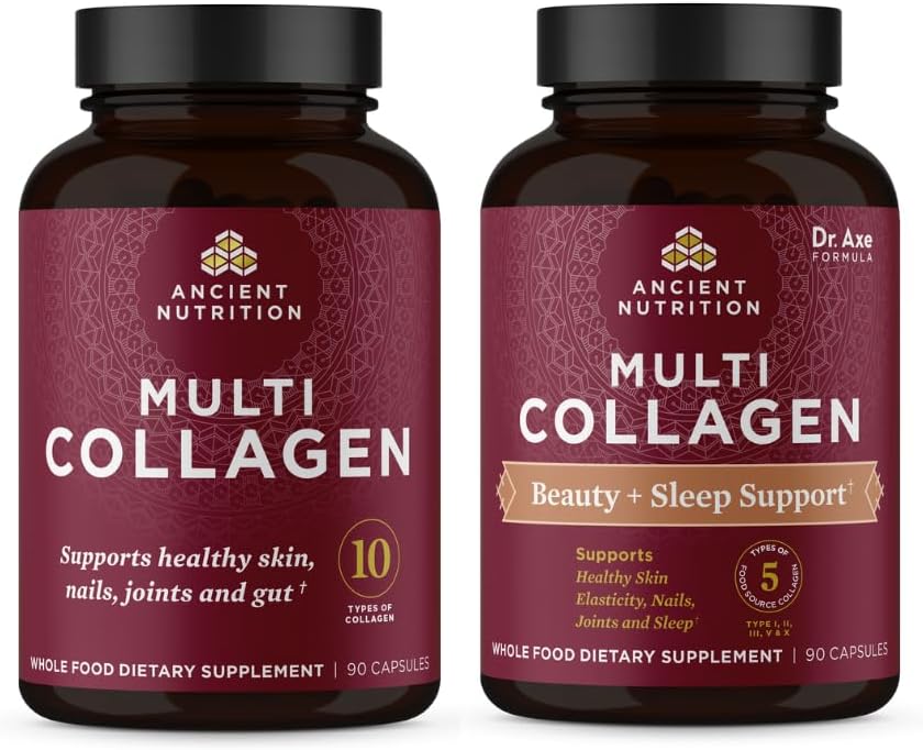 Αρχαία διατροφή Multi κάψουλες κολλαγόνου, 90 Count + Multi κάψουλες κολλαγόνου, ομορφιά & ύπνος, 90 Count