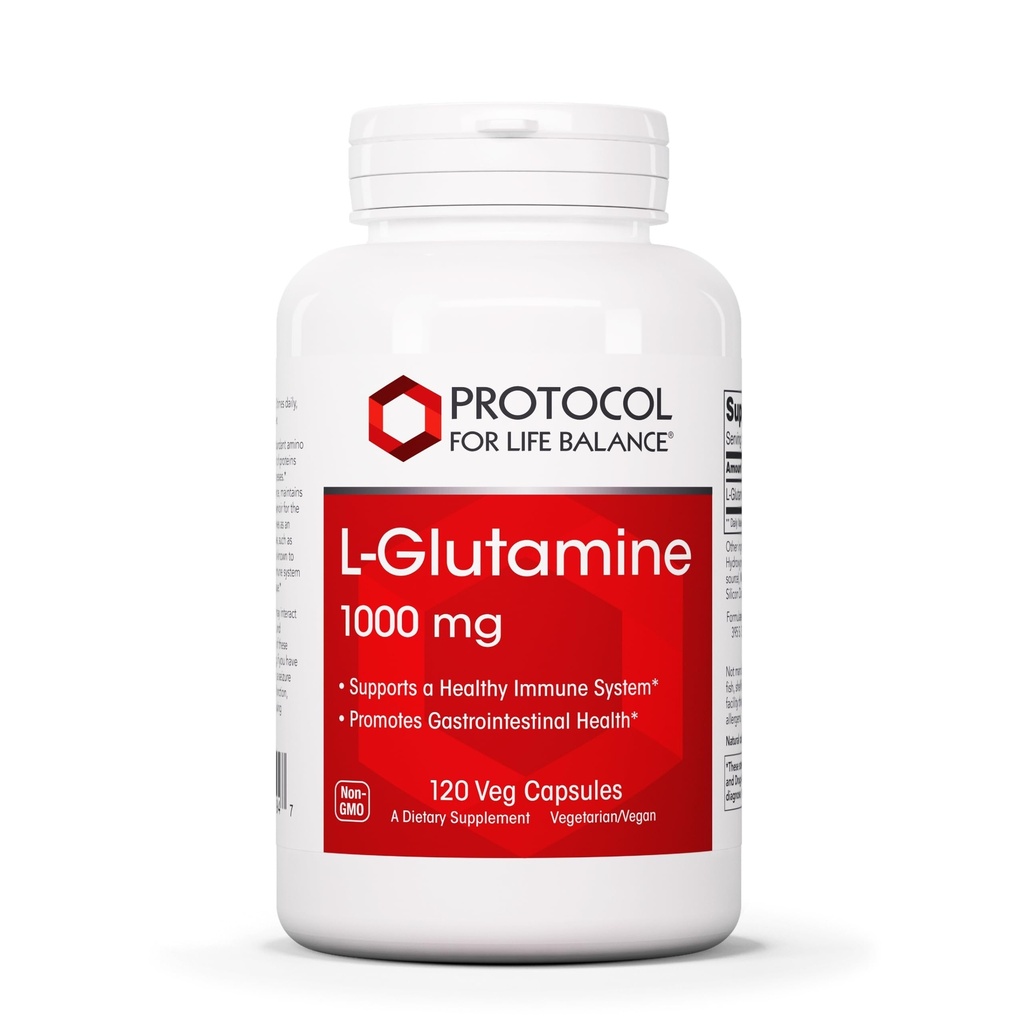 Yeni BALANCE L-Glutamine 1000 mg - Amino Asit - Kas Tound, Gut Health Immune Health - 120 Veg Caps