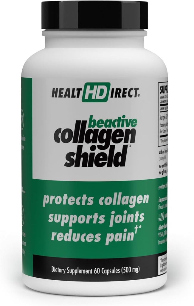 ΥΓΕΙΑ DIRECT - BeActive Collagen Shield - 60 Κάψουλες - Advanced Green-Liped Mussel συμπλήρωμα για την προστασία του κολλαγόνου - Υποστηρίζει Collagen στο δέρμα, αρθρώσεις και μύες