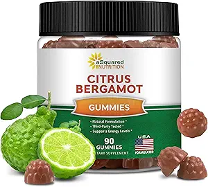 ASquared Beslenme Citrus Bergamot Gummies - Citrus Bergamot Ekstraksiyon 500 mg Per - Pure Gummy Alternative to Capsules & Pills