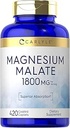 Carlyle Magnesium Malate | 1800mg | 420 Coated Caplets | Vegetarian, Non-GMO, Gluten Free Supplement