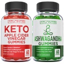 60 Keto μηλίτη μηλίτη Ξύδι Ξύδι Προηγμένη απώλεια βάρους + 60 Ashwagandha Gummies - 1500MG Ashwagandha ανά υπηρεσία
