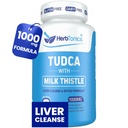 Herbtonics TUDCA 1000 mg Liver Detox & Gallbladder Desteği - Süt Butle & Pterostilbene Liver Cleanse, sağlıklı Bile Flow ve Digestive Health (60 Vegan Capsules)