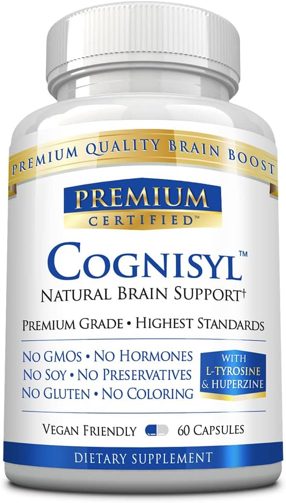 Cognisyl - Memory, mental Performans, Enerji ve Focus artırmak. B Kompleks, St. John's Wort, DMAE Bitartrate, BioPerine - 60 Capsules