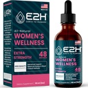 E2H All Natural Wellness, Hormone Balance and PMS Relief with Black Cohosh, Dong Quai και Licorice Root for Hot Flash Relief - 2 FL Oz