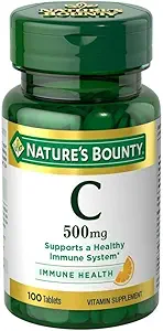 Nature's Bounty Vitamin C 500 mg Tabletleri 100 ea (Pack of 6)