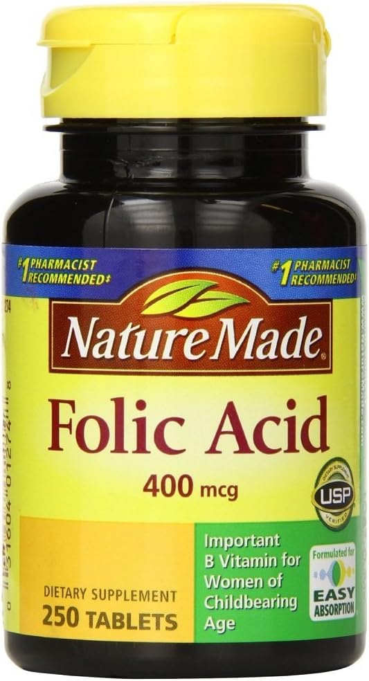 Φύση Made Folic Acid 400 mcg 250 Count (4 Pack)