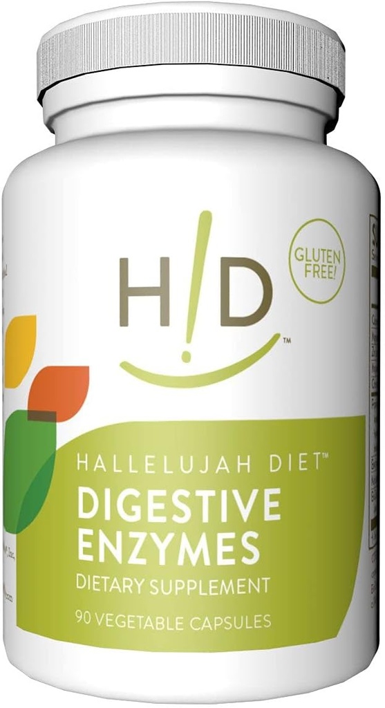 Hallelujah Diyeti - Digestive Enzymes, Diyet Destek ve Nutrient Absorpsiyon için Multi-Enzyme Beslenme Supplements, 90 Capsules