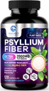 Psyllium Husk Fiber Supplement 1500mg - Vegan Prebiotic, Soluble Fiber for Daily Digestive Health & Regularity Support, Natural Psyllium Powder Caps, Sugar-Free, Non-GMO & Gluten-Free - 120 Κάψουλες
