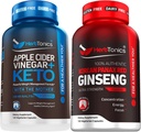 Herbtonics Apple Cider Vinegar Capsules Plus Keto BHB | Fat Burner & Kilo Kayıp Tamam for Women & Men - High Strength Bentley Korean Red Panax Extract - Performance Support for Men & Women