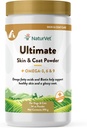 NaturVet Ultimate Skin and Coat Powder Plus Ωμέγα 3, 6 και 9 συμπλήρωμα για σκύλους και γάτες, σκόνη, Made in The USA with Globally Source Ingredients 14 Ουγγιά