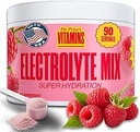 Dr. Price's Electrolyte Mix | Sugar-Free Hydration Toz 72+ Trace Minerals | No Sugar, Fast-Dis deploy Electrolytes Toz Paketleri | Raspberry, 90 Hizmetler