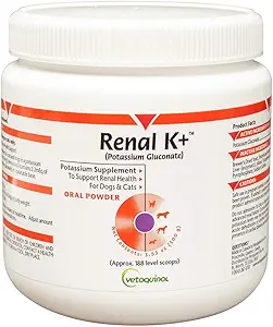 Vetoquinol Renal K+ (Pyum Gluconate) Köpekler ve Kediler için Toz, 3.5oz