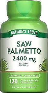 Nature's Truth Saw Palmetto Extract | 2400mg | 120 Capsules | Non-GMO & Gluten Free Supplement