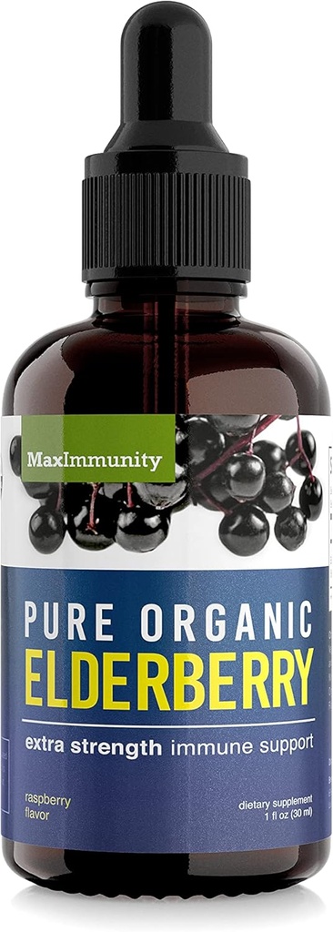 Organik Elderberry Syrup, 30 Günlük Supply, Black Elderberry Liquid for Immune Support, Sambucus Elderberry Syrup - Çocuklar ve Yetişkinler için Sıvı Ekstra Güç ( Pack)
