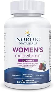 Nordic Naturals Women's Multivitamin Gummies, Karma Berry - 60 Gummies - Sağlıklı Cilt, Saç, Bones, Energy & Immunity - Non-GMO, Vegetarian - 30 Hizmet