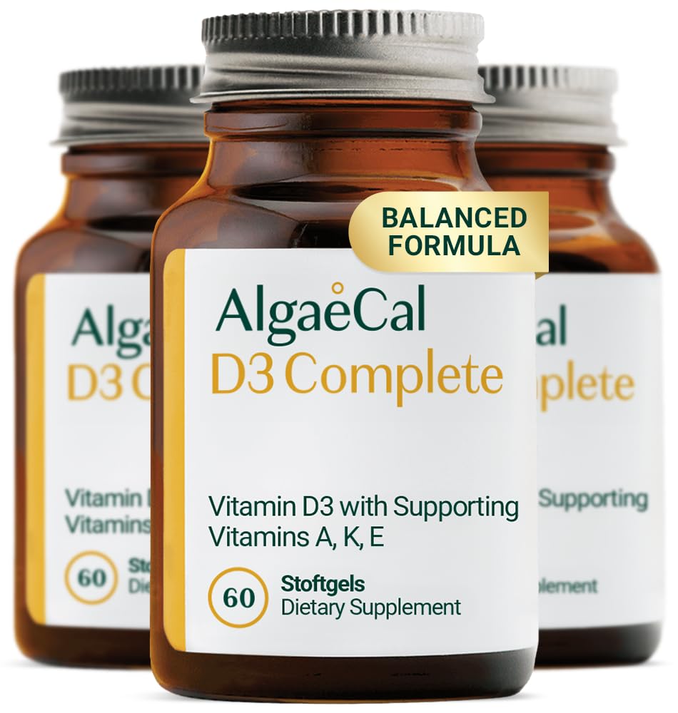 ALGAECAL 4-in-1 Vitamin D3 K2 Tamam - ADK Vitamin Tamam, D3 K2, A, & E - Tüm Body Wellness & Bone Strength, 60 Easy-Swallow Softgels