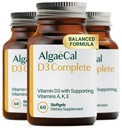 ALGAECAL 4-σε-1 Vitamin D3 K2 Complete - Συμπλήρωμα βιταμίνης ADK, Ενισχυμένη Ανοσολογική Υποστήριξη & Υγεία των οστών με D3 K2, A, & E - Ολόκληρη ευεξία σώματος & δύναμη των οστών, 60 Easy-Swallow Softgels