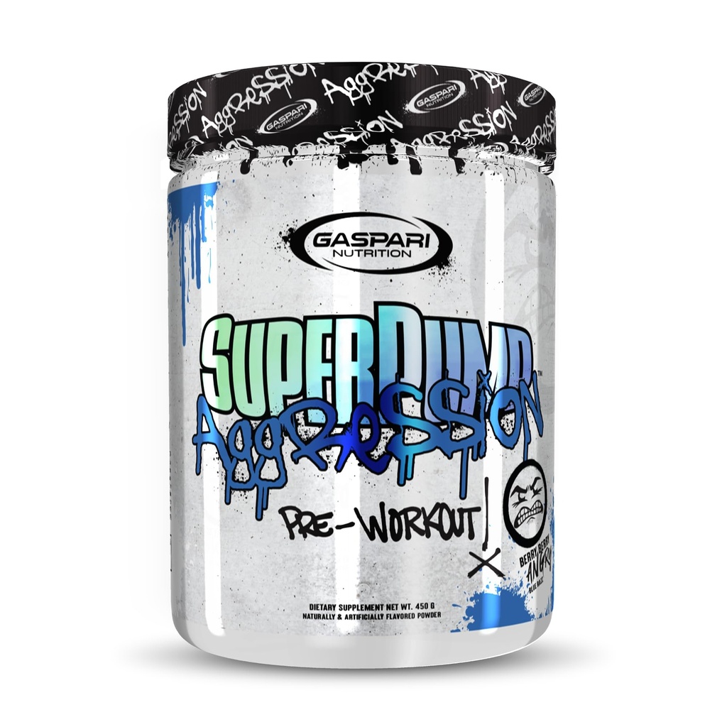 Gaspari Διατροφή SuperPump Επιθετικότητα Προ-Εργασία: Ενέργεια, Εστίαση, Αντοχή, Ανάκτηση, Creatine και καφεΐνη (25 εξυπηρετεί, Berry Berry Angry)