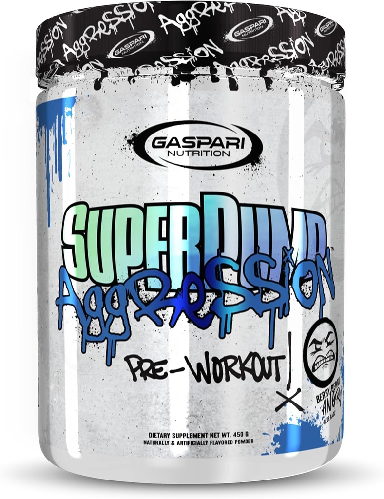 Gazpari Beslenme SuperPump Aggre Pre-Workout: Enerji, Focus, Endurance, Recovery, Kretine ve Caffeine (25 hizmet, Berry Berry Berry Angry)
