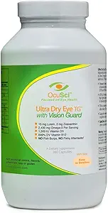 Kuru Gözler için formüle edildi - 1700 mg Triglyceride Omega-3 + EPA & DHA, Lutein,Zeaxanthin, B12, D3-60 Hizmetler (Ultra Kuru Göz, UDEVG - 1 Ay Yarısı)