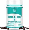 Nattokinase Supplement 4000 FU Organic with Antarktika Krill Oil Omega 3 Softgels 2000mg | DHA | EPA | Nattokinase Derived from Japanese Natto | Cardiovascular & Heart Health Support | 60 Softgels