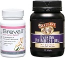 Barlean's Women's Hormone Support Supplements Bundle, 30 Count Brevail Capsules and 120 Count Evening Primrose Oil Supplement Softgels