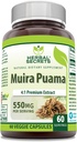 Herbal Sırları Muira Puama 4:1 Ekstra | 550 Mg | 60 Veggie Capsules | Non-GMO | Gluten Free | Made in USA