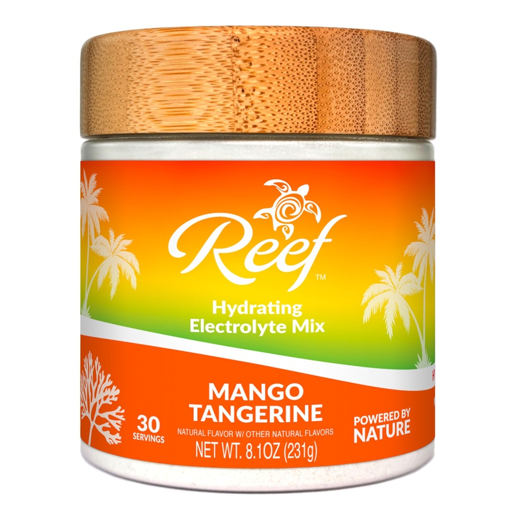 Ενυδατικό Ηλεκτρολυτικό Μείγμα Ποτού - Mango Tangerine, 30 Σερβίρεις - Ενυδατική σκόνη w/Coconut Water - Μη ΓΤΟ, Χωρίς Προστιθέμενη Ζάχαρη, 5 Ηλεκτρολύτες Κλειδιού + Βιταμίνες, Φυσικά Ορυκτά Ίχνη