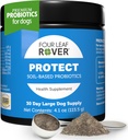 Four Leaf Rover Koruma - Köpekler için Probiyotikler - Veterinarian Formulated - Doğal Prebiyotikler ve Antioksiler - Detoxification & Gut Health - 30 Day Large Dog Supply