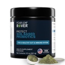 Four Leaf Rover Koruma - Köpekler için Probiyotikler - Veterinarian Formulated - Doğal Prebiyotikler ve Antioksiler - Detoxification & Gut Health - 30 Day Large Dog Supply