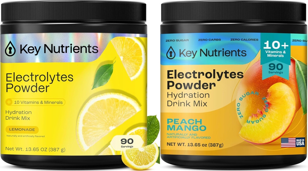 KEY NUTRIENTS Elektrolytes Toz Lemonade 90 Hizmet + Peach Mango 90 Hizmetler