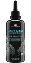Naturealm Lion's Mane Mushroom Liquid Tincture Supplement – Focus, Memory & Brain Health, Vegan, Non-GMO – Organik Meyveler, 1 Ay Supply Supply