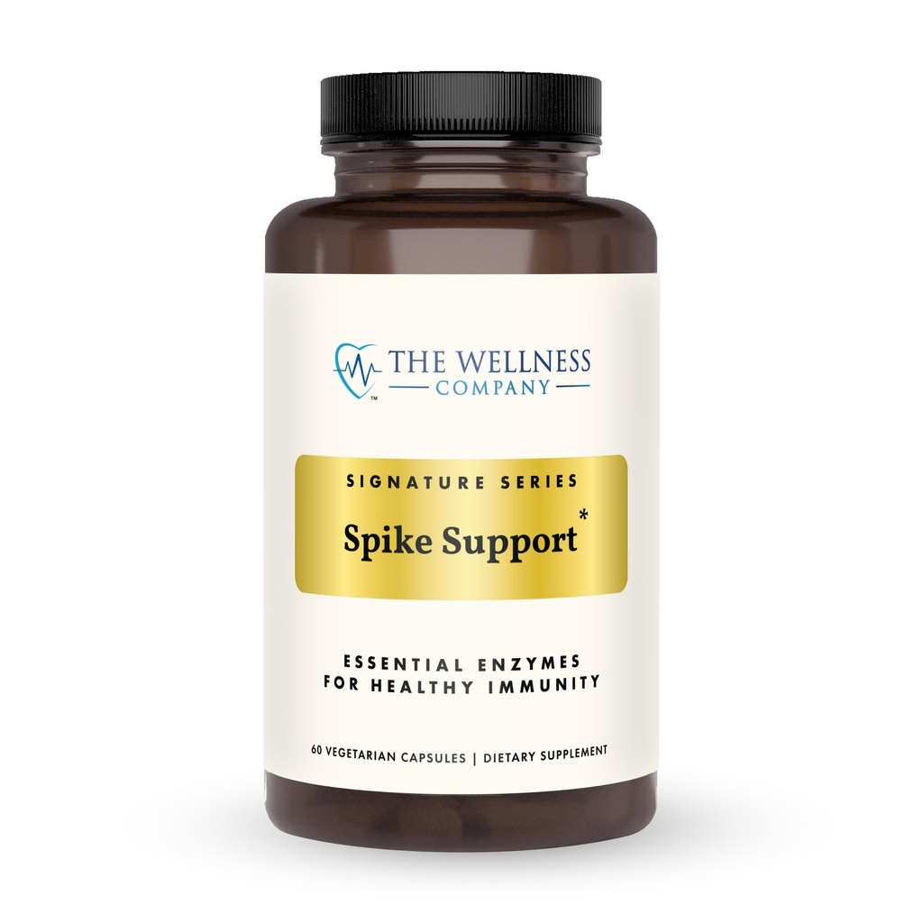 The Wellness Company Spike Support - Detox, Immune Health, Blood Flow, Anti-Clotting - Nattokinase, Dandelion Root, & Black Sativa | 60ct (1 Ay Supply)