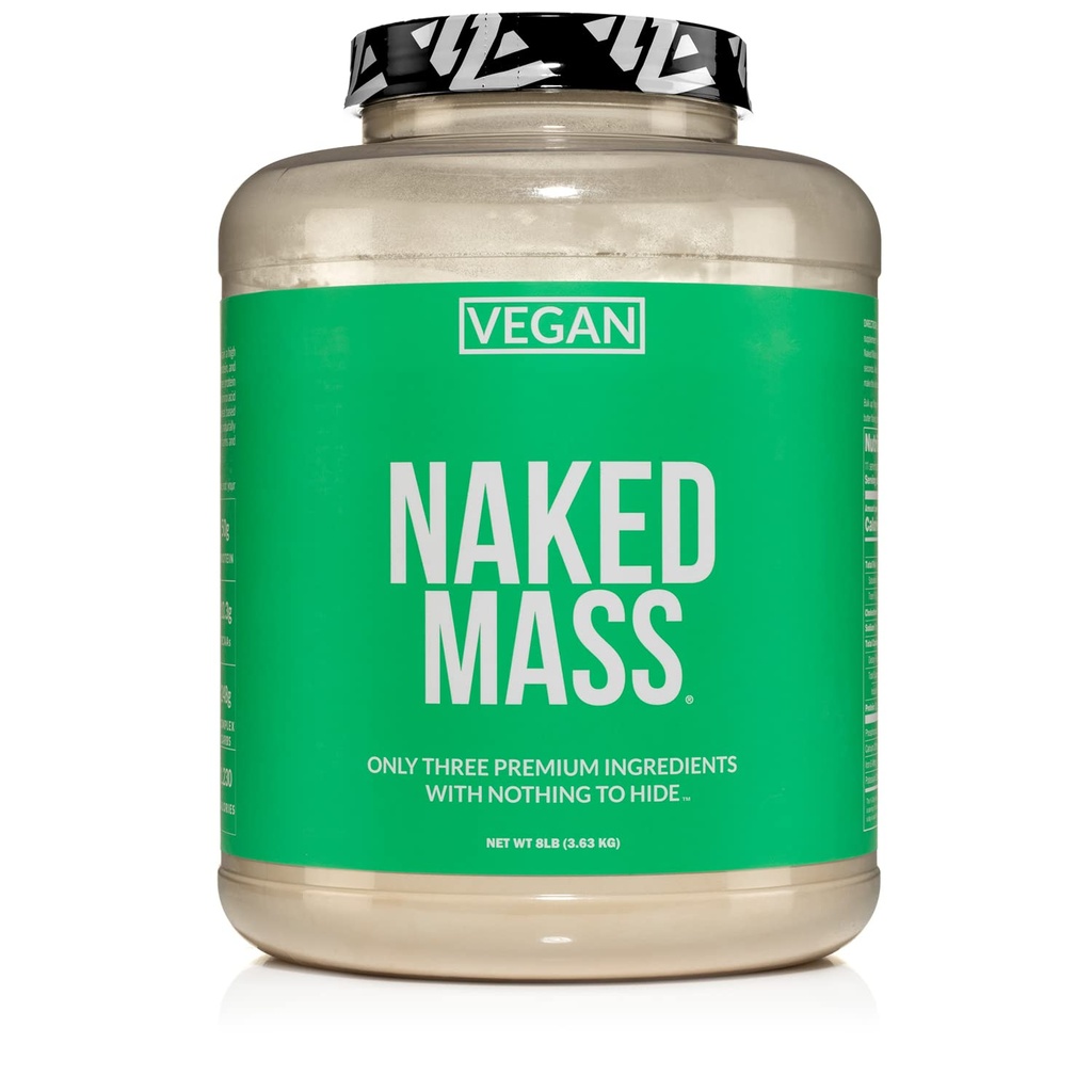 NAKED Vegan Mass - Natural Vegan Kilo Winer protein Toz - 1.230 Calories, Non-GMO, Soy & Gluten Free, No Yapay Malzemeler - 8LB Bulk - 11 Hizmet