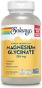 SOLARAY Magnezyum Glycinate Capsules, Chelated Magnezyum Bisglycinate w/BioPerine, Higher Abors Magnezyum Supplement - Bones, Muscles, Heart Support, Vegan, 68 Hizmet, 275 VegCaps