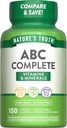 Doğanın Gerçek Yetişkin ABC Erkekler ve Kadınlar için Multivitamin | 100 Caplets | Non-GMO & Gluten Ücretsiz