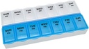 Temel Bakım (7-Gün) AM/PM Pill Organizer, Vitamin Case, Ve Tıp Box, Büyük Karşılaştırmalar, Günde 2 Zaman, Blue ve Clear Lids