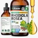 BIO KRAUTER Rhodiola Supplement Liquid - Pure Rhodiola Rosea Tincture for Calmness Support - Alkol & Sugar Free Extract - 4 Fl.Oz.