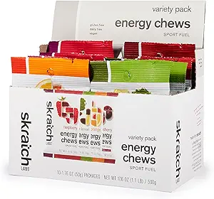 Skratch Labs Energy Chews | Gummies for Run, Bisiklet, ve Spor Preformance | Gel Alternatif | Çeşitli Paket (10 Pack) | Gluten Free, Vegan