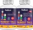 Nu Best Sche Tall 10+ 60 Capsules Tall Kids 90 Chewable Tabletler | Çocuklar ve Gençler için Üst Büyüme Desteği | Gıda, Vitaminler D3 K2, Collagen & Herbal Mixs