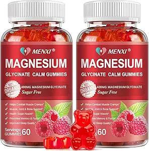 Magnezyum Gummies 600 mg per Service-Magnesium Glycinate 400 mg ve Magnezyum Malate 200 mg,Sugar Free Magnezyum P Properties Supplement for Calm Mood, Muscle, Bone & Energy Support,120 Raspberry Gummies