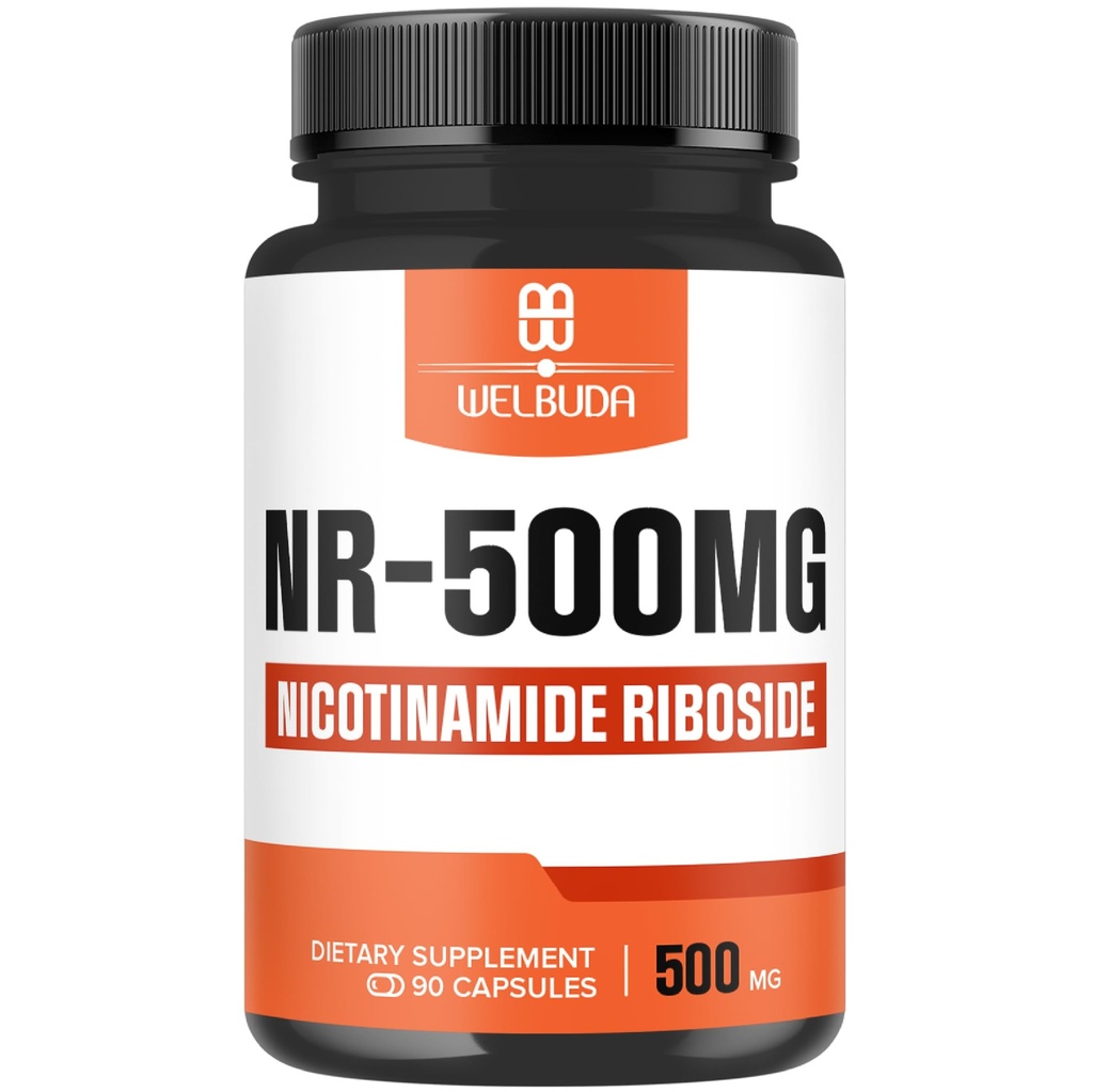 NAD+ Nicotinamid Riboside 500 mg ile Tamam - Hücre Enerji ve Onarım, Sağlıklı Ağlama, Sağlık - 90 Capsules - 3 Ay Supply