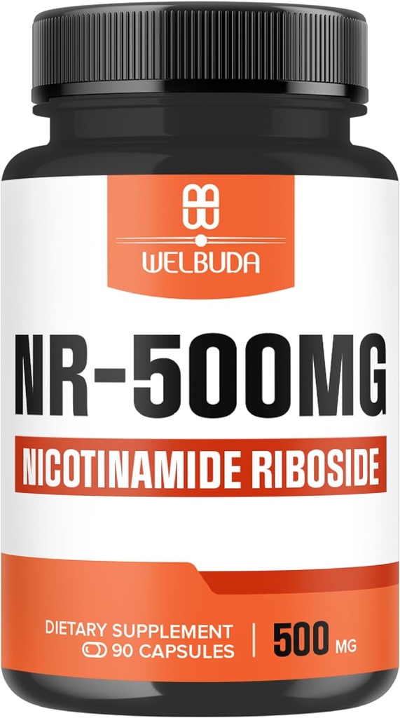 NAD+ Nicotinamid Riboside 500 mg ile Tamam - Hücre Enerji ve Onarım, Sağlıklı Ağlama, Sağlık - 90 Capsules - 3 Ay Supply