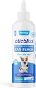 Vetnique Oticbliss Medicated Dog Ear Infection Treatment, Antiseptic Ear Cleaner for Cat & Dog Ear Cleaning Solution with Chlorhexidine & Ketoconazole (12oz Flush)