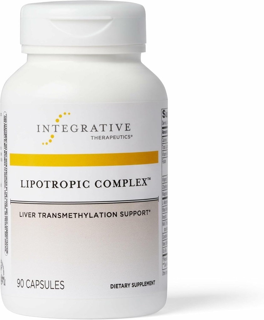 Ολοκληρωτικά Θεραπευτικά Lipotropic Complex - Συμπλήρωμα στήριξης ήπατος για ενήλικες* - Περιλαμβάνει γαϊδουράγκαθο γάλακτος & βιταμίνη Β6 και Β12 - Χωρίς γλουτένη & χωρίς γαλακτοκομικά - 90 Count (45 Servings)