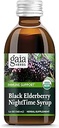 Gaia Herbs Black Elderberry, NightTime Syrup - Immune Support Supplement - The Organic Black Elderberries, California Poppy & Lemon Balm for Restful Sleep & Immune Defense - 5.4 Fl Oz (32-Day Supply)