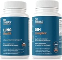 Dr. Tobias Lung Health & DIM Complex υποστηρίζει Lung Cleanse & Detox Formula, Οιστρογόνο Detox & Balance Complex, για άνδρες & γυναίκες, μη ΓΤΟ